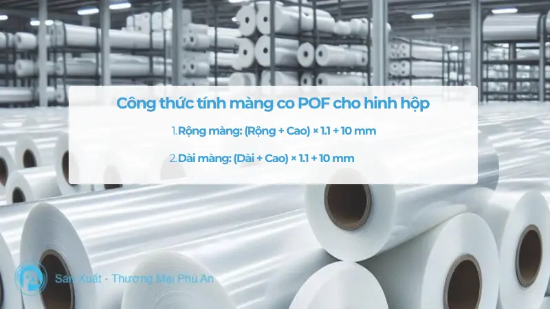 Công thức tính màng co pof cho hình hộp