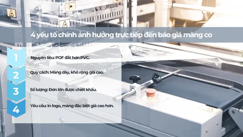 Yếu tố ảnh hưởng đến giá màng co