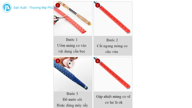 Hướng dẫn bọc cần câu bằng màng co nhiệt